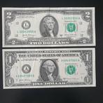 1 en 2 dollars USA 2017 jaar set, Postzegels en Munten, Bankbiljetten | Amerika, Setje, Ophalen of Verzenden, Noord-Amerika