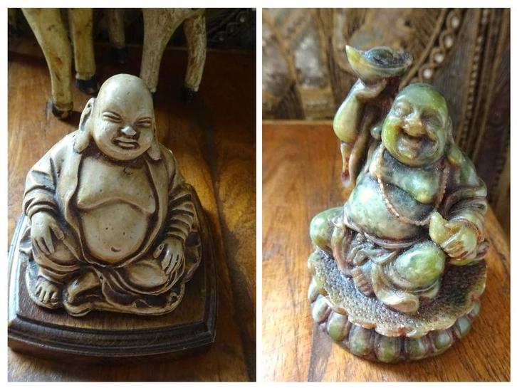 Beeldjes: Lucky Boeddha, Hotei. €12/stuk, €20 voor 2!, Maison & Meubles, Accessoires pour la Maison | Statues de Bouddha, Utilisé