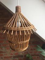 Lustre vintage en rotin lanterne / cage à oiseaux, Maison & Meubles, Autres matériaux, Vintage, Utilisé, Enlèvement ou Envoi