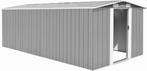 vidaXL - Metalen Tuinschuur - 257x489x181 cm - grijs gecoat, Tuin en Terras, Tuinhuizen, 200 tot 400 cm, Verzenden, Schuur, Nieuw