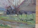 José Van Gucht, 1913-1980, paneel, 31 x 46, landschap, Antiek en Kunst, Ophalen of Verzenden