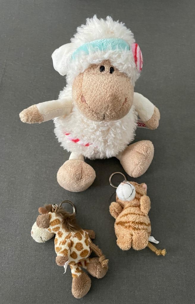 Nici, knuffel + 2 sleutelhangers, Kinderen en Baby's, Speelgoed | Knuffels en Pluche, Zo goed als nieuw, Overige typen, Ophalen of Verzenden