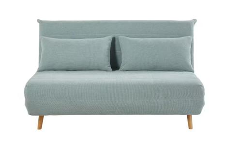 Nio - Canapé clic-clac 2 places vert d'eau Maisons du Monde, Huis en Inrichting, Slaapkamer | Slaapbanken, Gebruikt, Overige maten