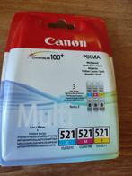 Nieuw Canon-multipack: CLI-521 C/M/Y-kleureninktcartridges, Ophalen of Verzenden, Nieuw, Cartridge, Canon Pixma
