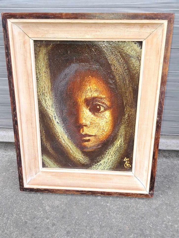 huile sur panneau signe luc de ro, Antiek en Kunst, Kunst | Schilderijen | Klassiek, Ophalen of Verzenden