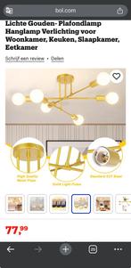 Lustre de plafond à 6 lumières, éclairage suspendu doré, Enlèvement, Comme neuf