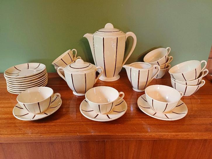 Service à café Art Déco des années 1930, Antiquités & Art, Antiquités | Services (vaisselle) complet, Enlèvement
