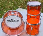 Vintage drums 70's Majestic Acryl ketels. 24" 16" 14" 13", Muziek en Instrumenten, Ophalen, Gebruikt