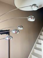 Design vloerlamp met 5 lichtbronnen. Marmeren voet, Huis en Inrichting, 150 tot 200 cm, Gebruikt, Modern design tijdloos, Metaal