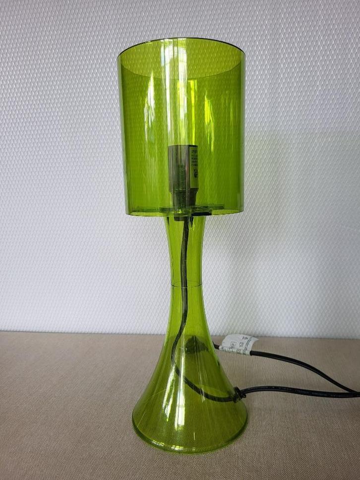 Vintage groen lampje uit plexiglas GS, Huis en Inrichting, Lampen | Tafellampen, Gebruikt, Minder dan 50 cm, Kunststof, Ophalen