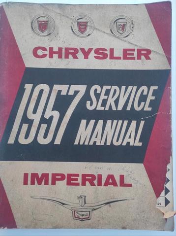 Manuel d'entretien Chrysler Imperial 1955 - 1957 + 58-59