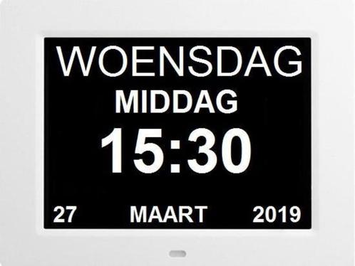 Digitale Dementie klok en kalender, Huis en Inrichting, Woonaccessoires | Klokken, Zo goed als nieuw, Digitaal, Ophalen of Verzenden