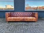 Kubus Chesterfield zetel cognac GRATIS BEZORGD, Ophalen of Verzenden, Leer