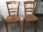Houten stoelen met rieten zitting, Ophalen of Verzenden