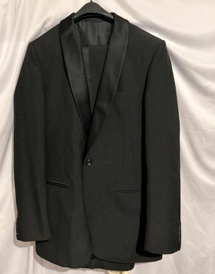 Zwart pak Tailor Quality - Marwan - Maat 40, Kleding | Heren, Kostuums en vesten, Zo goed als nieuw, Overige maten, Zwart, Ophalen of Verzenden