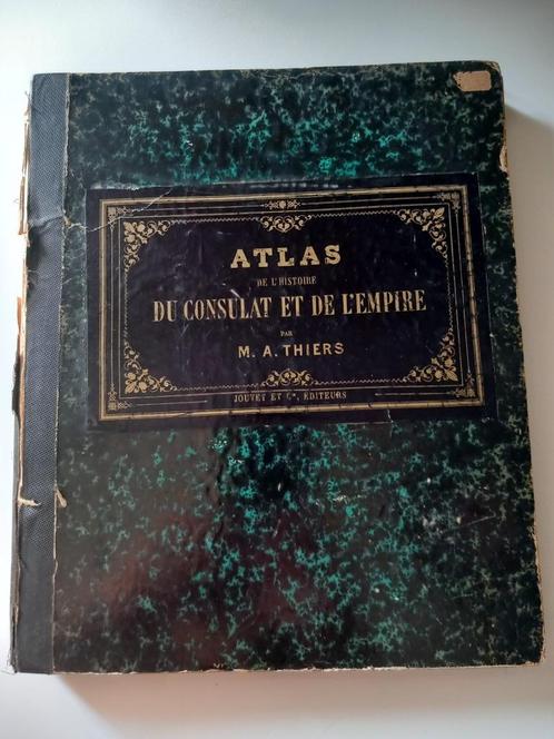 Atlas van de geschiedenis van het consulaat en het rijk 1880, Verzamelen, Militaria | Algemeen, Ophalen of Verzenden