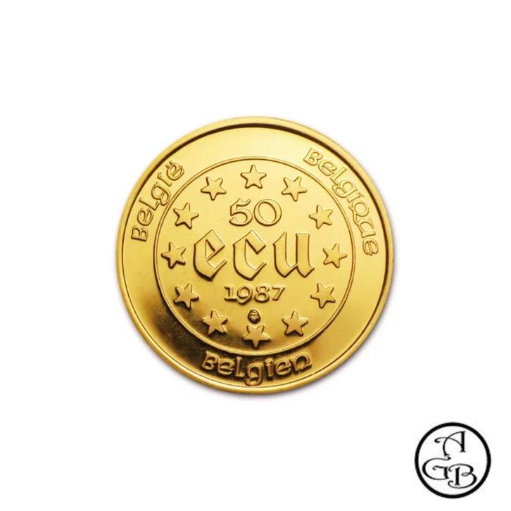 Gezocht - een gouden 50 ecu munt, Postzegels en Munten, Munten | België, Losse munt, Goud, Goud, Ophalen