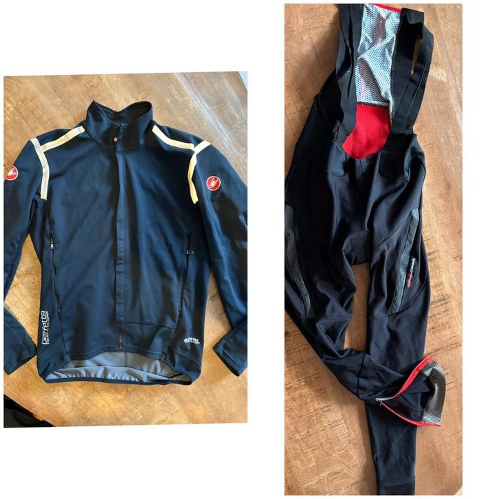 Castelli Perfetto RoS Jas en Sorpaso 3 Bibtight, Fietsen en Brommers, Fietsaccessoires | Fietskleding, Zo goed als nieuw, Verzenden