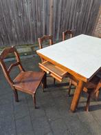 Vintage tafel en stoelen, Huis en Inrichting, Ophalen