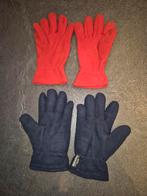 rode en donkerblauwe fleece handschoenen - kinderen, Ophalen, Zo goed als nieuw, Jongen of Meisje, Handschoenen