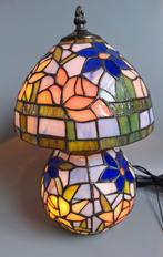 Prachtige tafellamp glas in lood, Ophalen of Verzenden