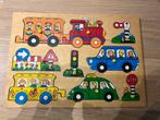 Puzzel voertuigen hout, Ophalen of Verzenden, Gebruikt
