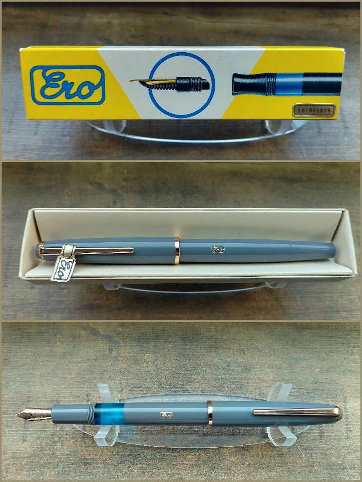 ERO - Stylo plume vintage - Couleur grise, Collections, Stylos, Neuf, Stylo, Autres marques, Avec boîte, Enlèvement ou Envoi
