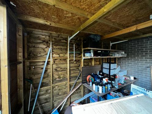 Abri de jardin en bois / Houten tuinhuis, Tuin en Terras, Tuinhuizen, Gebruikt, Tuinhuis, Hout, 1 raam, Ophalen