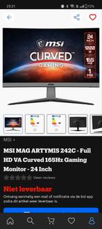 Msi curved monitor., Computers en Software, Monitoren, Ophalen, Zo goed als nieuw