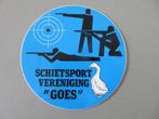 vintage sticker Schietsport vereniging GOES Nederland, Sport en Fitness, Schietsport-accessoires, Verzenden, Zo goed als nieuw