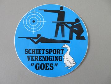 vintage sticker Schietsport vereniging GOES Nederland beschikbaar voor biedingen