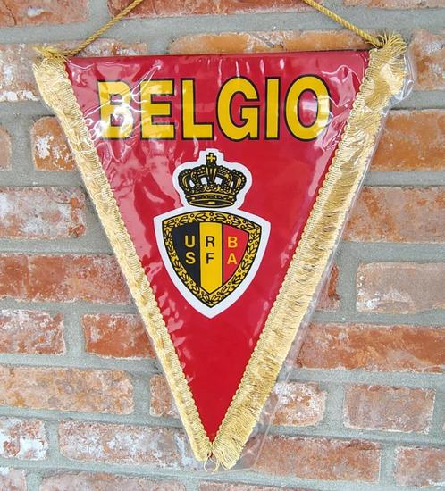 België Belgio 1990 prachtig vintage voetbal vaandel, Verzamelen, Sportartikelen en Voetbal, Ophalen of Verzenden