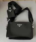 Original Prada Brique brushed leather bag tas sac, Ophalen of Verzenden