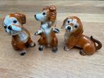 Set van 3 porseleinen hondjes uit de jaren 60, Antiek en Kunst, Ophalen of Verzenden