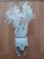 Glitter hoofdstuk met pluimen, Kleding | Dames, Carnavalskleding en Feestkleding, Ophalen of Verzenden, Gedragen