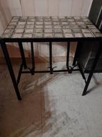 Porte-journaux vintage en fer avec carreaux émaillés, Enlèvement, Comme neuf