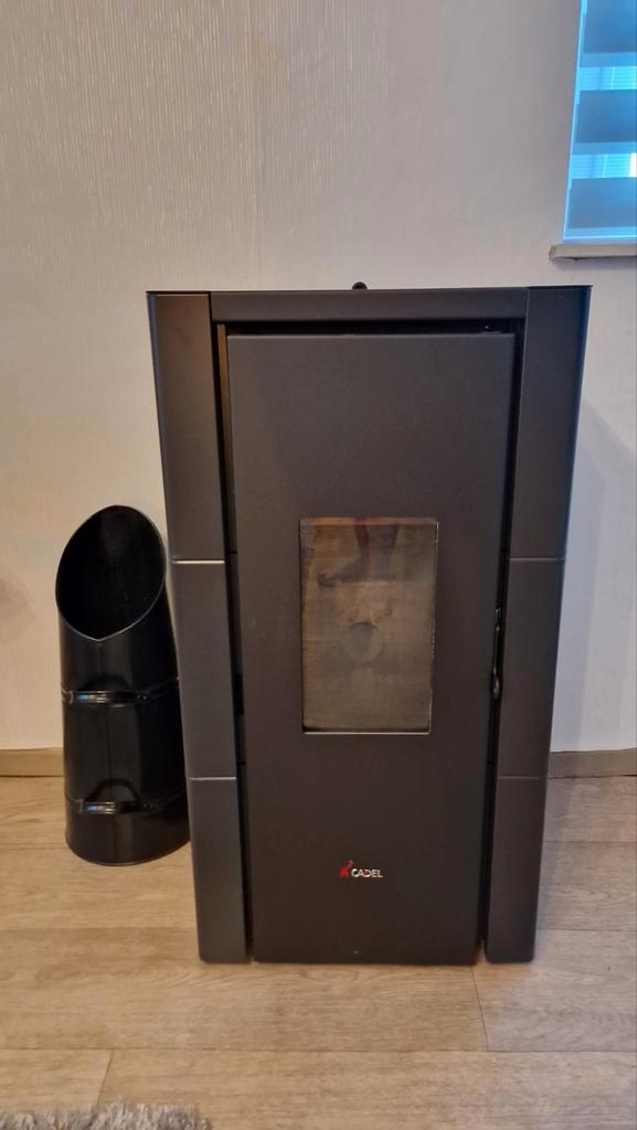Cadel pelletkachel 7 kw zwart, Huis en Inrichting, Kachels, Pelletkachel, Ophalen