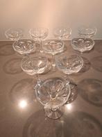 Set van 10 Geslepen Kristallen Chanpagne Coupes !, Huis en Inrichting, Ophalen of Verzenden, Zo goed als nieuw