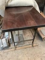 Eiken tafel met smeedijzeren poten, Antiek en Kunst, Ophalen