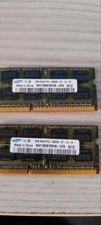 2X2 GB 8500S DDR3 SODIMM-set, Computers en Software, RAM geheugen, Ophalen of Verzenden, Zo goed als nieuw, DDR3, 2 GB