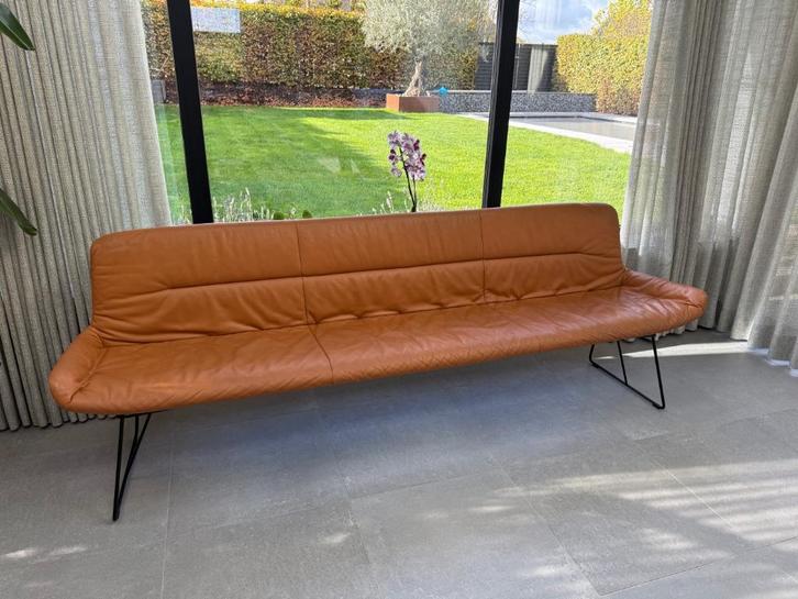 design zitbank FREIFRAU, Huis en Inrichting, Stoelen, Zo goed als nieuw, Eén, Leer, Metaal, Stof, Overige kleuren, Ophalen