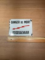 Doodsgevaar geëmailleerd emaille bord, Ophalen of Verzenden, Gebruikt