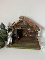 Vintage houten kerststal jaren ’50 – Met trapje, Diversen, Ophalen, Gebruikt