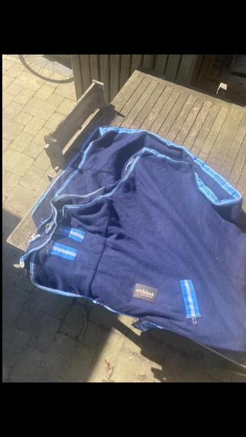 Zweet/fleece deken paard ej donkerblauw beschikbaar voor biedingen