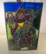 Vitrail ancien - Tijl en Lamme Goedzak - 55x35, Enlèvement ou Envoi