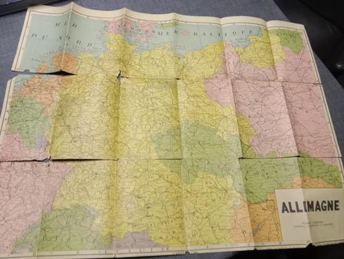 Landkaart Allemange - Duitsland, Livres, Atlas & Cartes géographiques, Utilisé, Carte géographique, Allemagne, Enlèvement ou Envoi