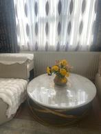 Marmer salontafel, Huis en Inrichting, Tafels | Salontafels, Ophalen, Overige materialen, 50 tot 100 cm, Rond
