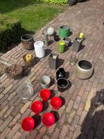 23 decoratieve potten + vaas + lamp = alles voor €60!!, Ophalen, Overige materialen, Rond, Tuin