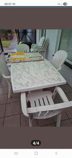 Tuintafel met verlengstuk en 8 stoelen, Ophalen