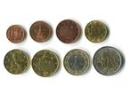 Italië euro van 1 cent tot 2 euro jaar 2002 complete serie e, Postzegels en Munten, Italië, Overige waardes, Setje